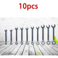 10 Piece Mini Spanner Blue Set Hand Tools Key Ring Spanner Explosion Proof Pocket Metric Spanner image 4
