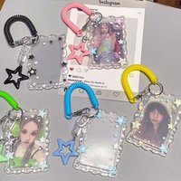 INS Star Chasing Transparent Acrylic Card Holder for Bus, Student, Campus, Meal Card Protection, Subway Stand-up