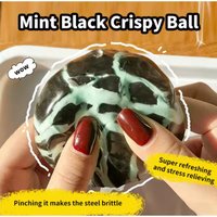 Mint Dark Chocolate Handmade Ball Anti Squishy Stress Squeeze Sensory Fidget Mint Black Crispy Ball Stress Relief Simulate Senso