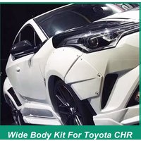 New Side Wide Body Kit Wheel Arch Extension Mudguard For CHR 2015 16 17 18 19 Adjusting Bow Eyebrow Front and Rear Modification