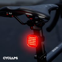 CYCLAMI Bike Rear Light Smart Brake Sensing Light Bicycle Tail Light Type-C Charging Taillight Cycling Accessories