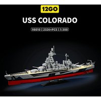 Klemmbausteine Militär 1:300 USS Colorado Bausteine Marine-Kampfschiff Technisches Modellbausatz Jungen Spielzeug Erwachsene Kinder Geschenk 2326 Teile