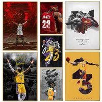 Basketball L-LeBron J-James Poster Wall art print art suitable for living room bedroom bar parlor home decor gift