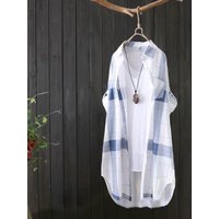 Drucken Brief Medium Lange Blusen Lose Shirts Weibliche Sommer Strand Sonnencreme Frauen Tops frauen Casual Street Style