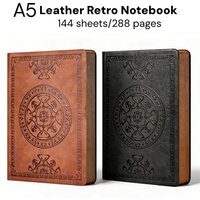 A5 288 Pages Retro Notebook Book Diary Thickened Creative Hand Ledger Student Notepad Stationery Notebook for Business Office
