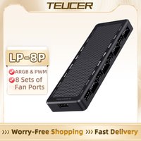 TEUCER 1 To 8 5V 3 Pin ARGB Controller Cooling Fan Hub PWM Fan Hub PWM ARGB Fan Hub for 5V Addressable ARGB Computer PC Case Fan