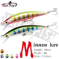 WALK FISH 120mm 42g Minnow Fishing Lure Wobbler For Trolling Bass Wobbler Long Sinking Trolling Jerkbait Pesca Artificial Bait