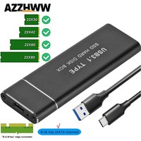 Type-C USB 3.1 to M.2 NGFF SSD Mobile Hard Disk Box Type-C Adapter Card External Enclosure Case for m2 SATA SSD 2230/42/60 2280