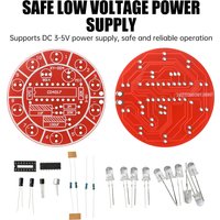 DIY Soldering Practice Kit DC 3-5V Voice-Activated Rotating LED Running Light Electronics Circuit Board with 10-LED Array