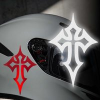 AliExpress NONE 1PC Gothic Style Cross Motorcycle Helmet Sticker Waterproof for Motorbike Fuel Tank Front Fairing Scooter Universal Vinyl Decal