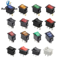 1Pcs KCD1 Series 2/3/4 Pin Boat Car Rocker Position Power Switches 15mm x 21mm Black Red Green 6A/250V 10A/125V AC Wholesale