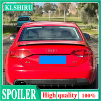 For Audi A4 B8 B8.5 Spoiler ABS Plastic Unpainted Tail Wing Primer Color Rear Spoiler 2009 2010 2011 2012 2013 2014 2015 2016