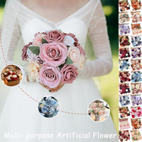 Durable Layered Petal Artificial Flowers Touch-Friendly Simulation Bouquet for Living Room Wedding Party DIY Gifts Decoration