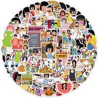 10/30/50/100pcs Cartoon Bobs Burgers Graffiti Stickers Decoration DIY Laptop Motorcycle Phone Case Car Waterproof Sticker Decals