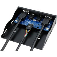 HD Audio 3.5mm Earphone Jack Mic Interface Front Panel Bracket 2 Port USB 3.0 Splitter Hub for PC 20 Pin 3.5" Floppy Bay Adapter