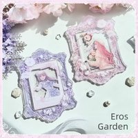 Eros Garden Acrylic Goods Display Stand, Retro Style Photo Frame for 6inch & 3inch Kpop Mini Cards, Anime Postcard Case Holder