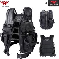 YAKEDA breathable mesh hunting vest MOLLE modular multi device bag vest adjustable for outdoor hunting sports