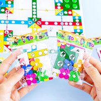 15 Pcs Mini Board Game Flight Chess Toys Kids Birthday Party Favor Giveaway Christmas Easter Carnival Party Gifts Bags Pinata
