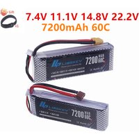 2S 3S 4S 6S Lipo Battery 7200MAH 60C 7.4V 11.1V 14.8V 22.2V Battery For RC Car Drone Quadcopter Boat RC Toys with Deans XT90 EC5