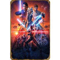 Clone Wars Movie Poster Metal Tin Sign Wall Decor Gifts for Home