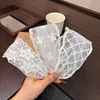 French-style gentle lace wide headband for women, high-end feel, high crown, non-slip headband hair accessory