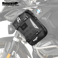 Rhinowalk Motorcycle Bumper Bag 6L Waterproof Motor Crash Bar Bag With Support Board Back Panner Side Bag Molle System