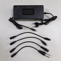 New Lithium Battery Charger 36V 42V / 48V 54.6V 2A Power Supply Adapters With Cooling Fan DC To XLR/GX12/GX16/Xiaomi Adapters