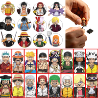 wm6193 wm6194/set Luffy Zoro Nami Sanji Chopper Building Blocks Mini Action Figure Accessories Christmas Gifts for Kid