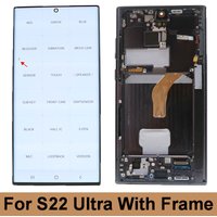 6.8"AMOLED LCD Screen For Samsung S22 Ultra 5G S908B S908B/DS S908U Lcd Display Digital Touch Screen Digitizer with Frame Parts