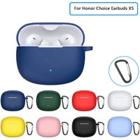 Soft Silicone Cover For Honor Choice Earbuds X5 Case With Hook Antifall Protective Sleeve Accessories