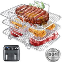 304 Stainless Steel Grille Air Fryer for Ninja Foodi 2 Bacs AF300EU/AF400EU Grill Rack