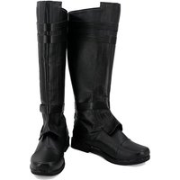 Male Anakin Cosplay Disguise Shoes Boots Movie Space Battle Footwear Adult Fantasia PU Leather Boots Halloween Party Custom Made