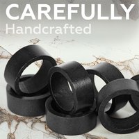 Napkin Rings Set of 6/12 Wood Dining Table Black Napkin Holder Classic Everyday Holiday Christmas Festive Party Farmhouse Décor