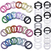 New Tee Shirt Clips 2.5/3CM T-Shirt Mixed Color Resin Round Shape Fashion Scarf Clip Ring Dress Resin Buckle DIY Assessories