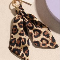 Leopard Pattern Fabric Keychain Rock Keychain Cute Multi-Functional Bag Charm Perfect for Women's Wallets Handbags Backpacks