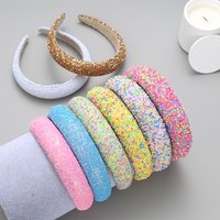 Glitter Headbands for Girls Sparkly Wide Headbands Birthday Prom Pageant Party Christmas Hair Accessories for Women Girls
