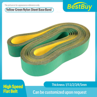 Perimeter 850mm-2100mm Yellow Green Nylon Sheet Flat Transmission Belt