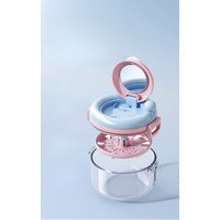 Dopamine 2-in-1 Hand cranked Toothpaste Cleaner with Mirror Child Orthodontic Retainer Denture Storage Box