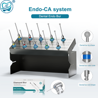 Endo-CA Dental Root Canal Bur 34mm Long Neck Microscope Tungsten Carbide Drill Endodontic RA 2.35mm Tail Dia.1-1.8mm 10pcs/Mix