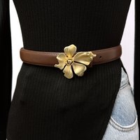 Luxury Leather Belt for Women Designer Alloy Buckle Waist Strap Female Jeans Trouser Dress Waistband
