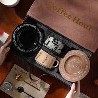 Elegant Premium Ceramic Cup & Saucer Set, Couple Mugs in Gift Box, Ideal for Wedding Favors, Souvenirs & Holiday Gifts