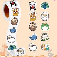 100-500pcs Cute Reward Stickers Animals Sticker For Kids Motivational Star Decals For School Teacher Student Stationery