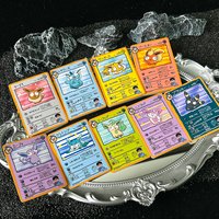Anime PTCG Card Ugly-cute Style Eeveelution Card Eevee Vaporeon Jolteon Flareon Glaceon Umbreon Anime Card Birthday Gift Toy