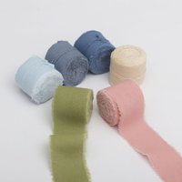 4cm Fringed Ribbon, Cotton and Linen Strips, Handmade Flower Ties, Gift Decoration and Packaging Ribbon