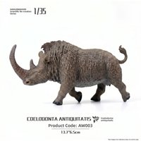 HaoLongGood Hairless Woolly Rhinoceros Prehistoric Animal Model Toy Ice Age Ancient Beast Simulation Doll for Ages 14+