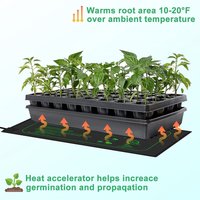 Seedling Heat Mat Waterproof Foldable Safe Seedling Heating Pad for Indoor Plants Germination Hydroponic 10cm*52.5cm