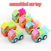 12PC Mini Children's Educational Assembly Construction Vehicle DIY Toy Kids Baby Shower Birthday Party Gifts Party Favors Pinata