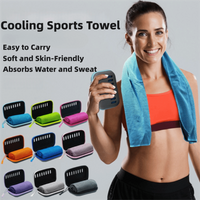 Portable Polyester Cooling Towel Microfiber Absorbent Quick Dry Towel EVA Boxed Sports Towel Yoga