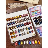 9-Girds Dream-Peeking Cat Eye patter glue smudges canned high saturation popular semi-solid nail polish glue nail salon