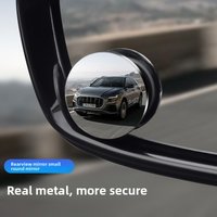 360 Degree New Metal Car Blind Spot Mirror Wide Angle Adjustable Round Convex Rearview Mirror Car Reverse Auxiliary Mirror